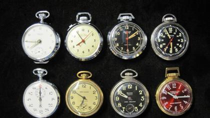 Appraisal: Eight gentleman's steel cased pocket watches Three Westclox watches including