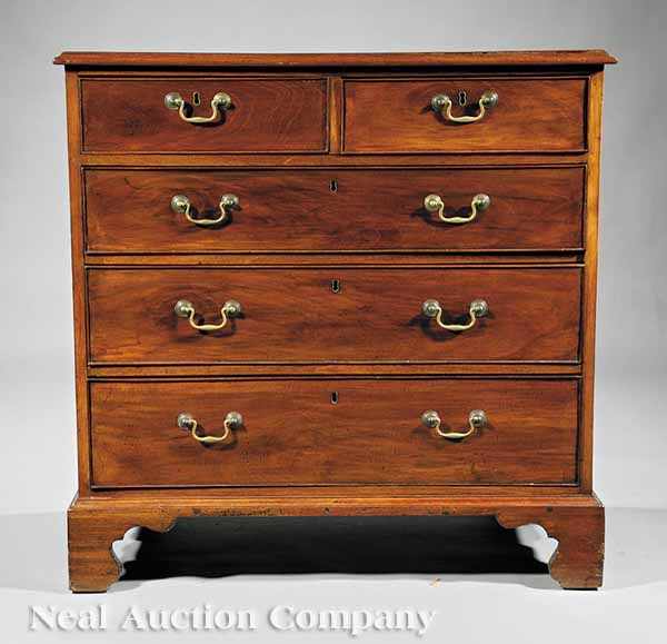 Appraisal: A Good George III Mahogany Chest of Drawers late th