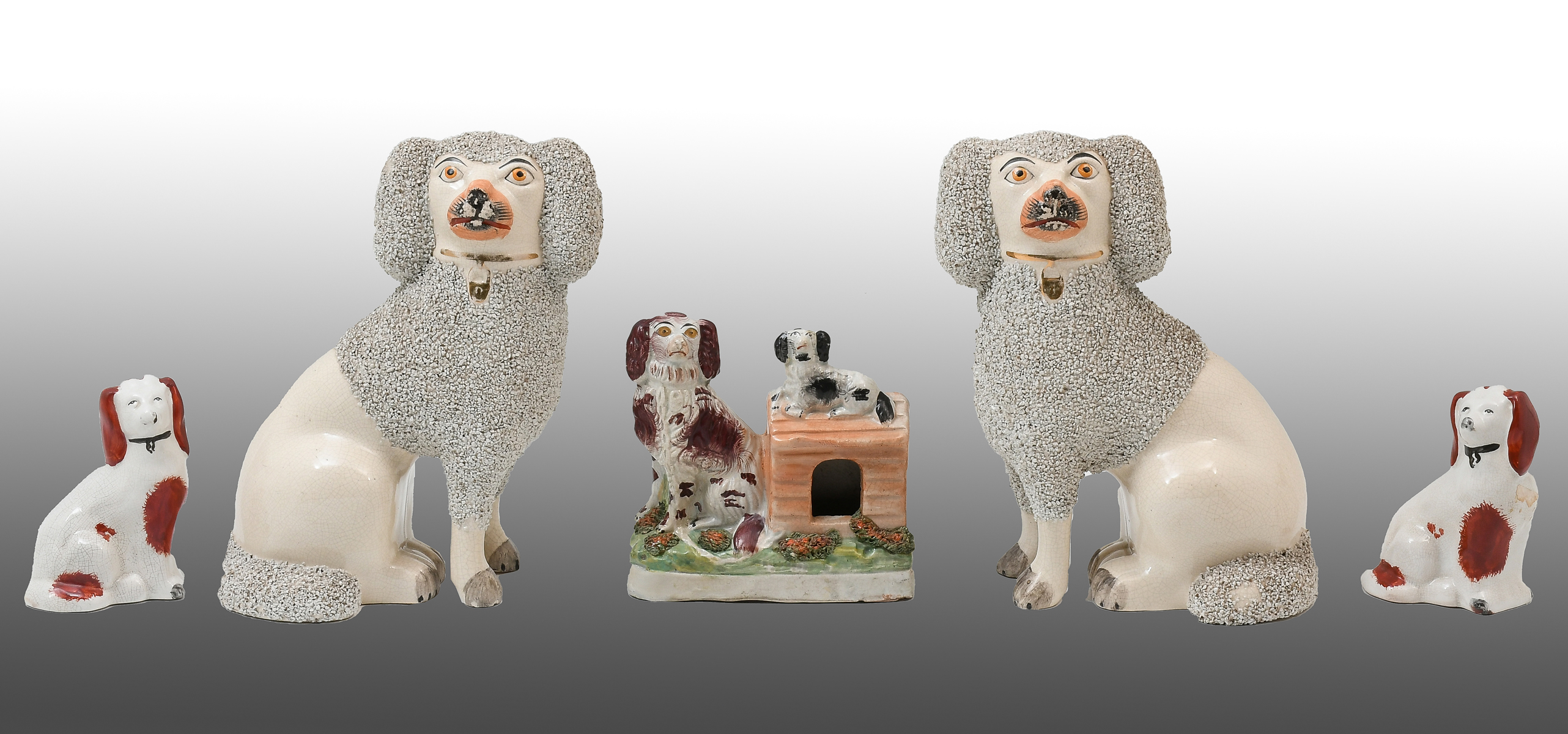 Appraisal: PC STAFFORD PORCELAIN DOG COLLECTION Comprising - Confetti Poodles in