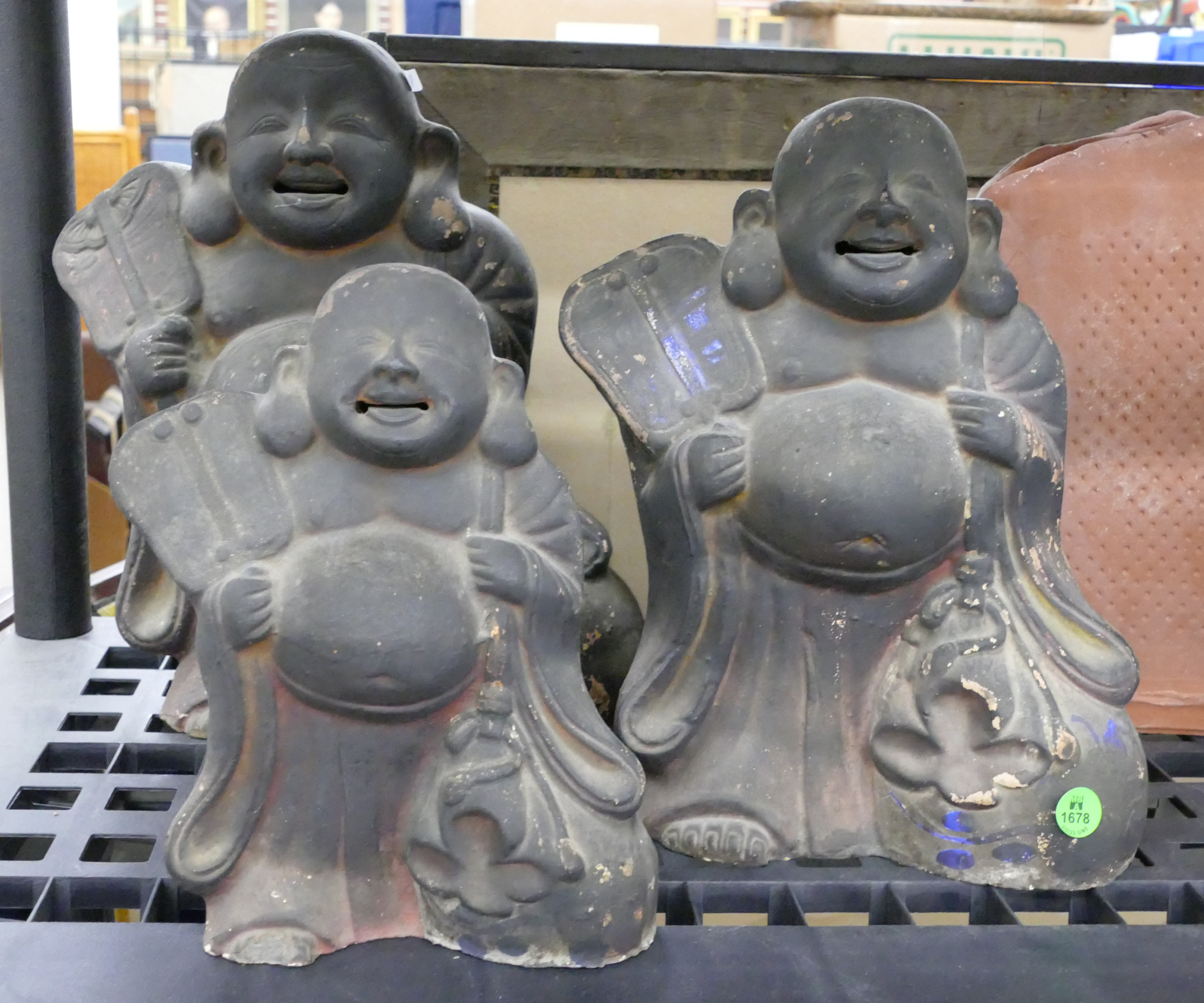 Appraisal: pc Meiji Japanese Hotei Ceramic Buddhas '' to ''