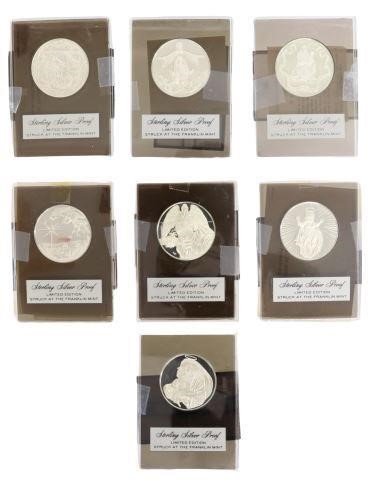 Appraisal: lot of Sterling silver medals Franklin Mint housed in plastic