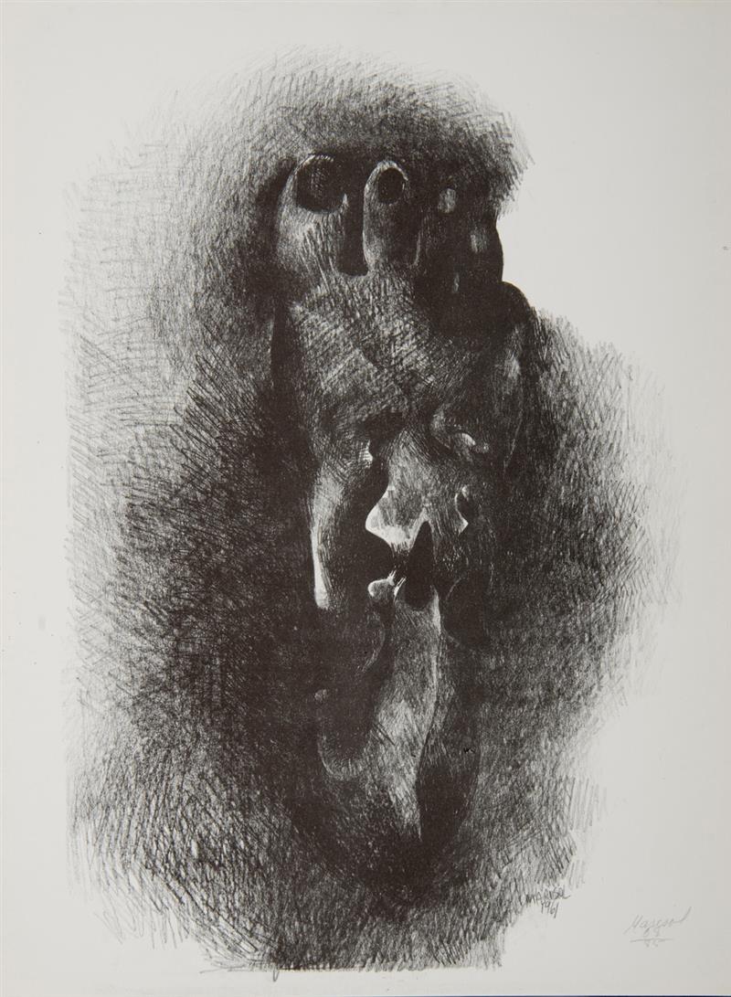 Appraisal: MARISOL - FOOT AND FACES Lithograph in black on wove