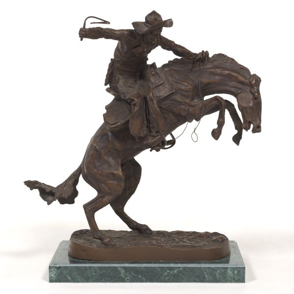 Appraisal: AFTER FREDERIC REMINGTON AMERICAN x x The Bronco Buster Bronze