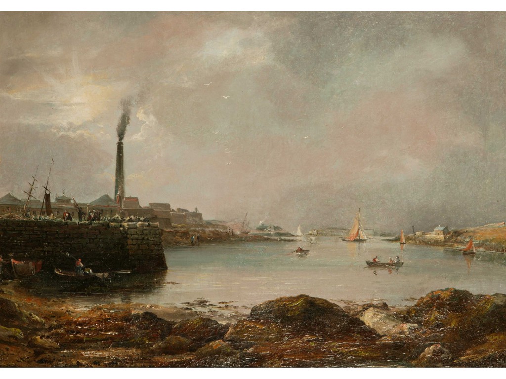 Appraisal: Circle of Alfred Vickers A harbour scene possibly Isle of