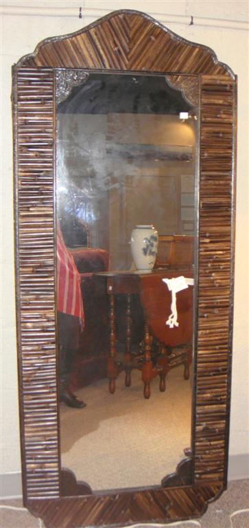 Appraisal: BAMBOO DRESSING MIRROR h w in Provenance ANTIQUE CONTEMPORARY LEASING