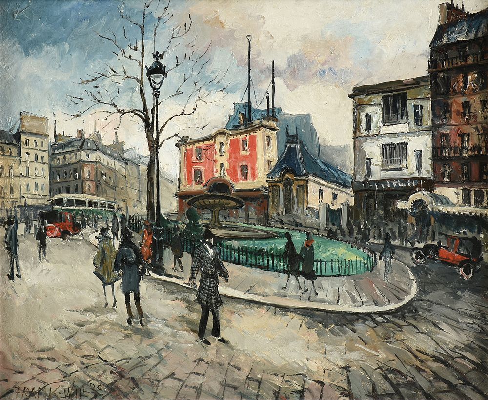 Appraisal: FRANK WILL French - A PAINTING Place Pigalle FRANK WILL