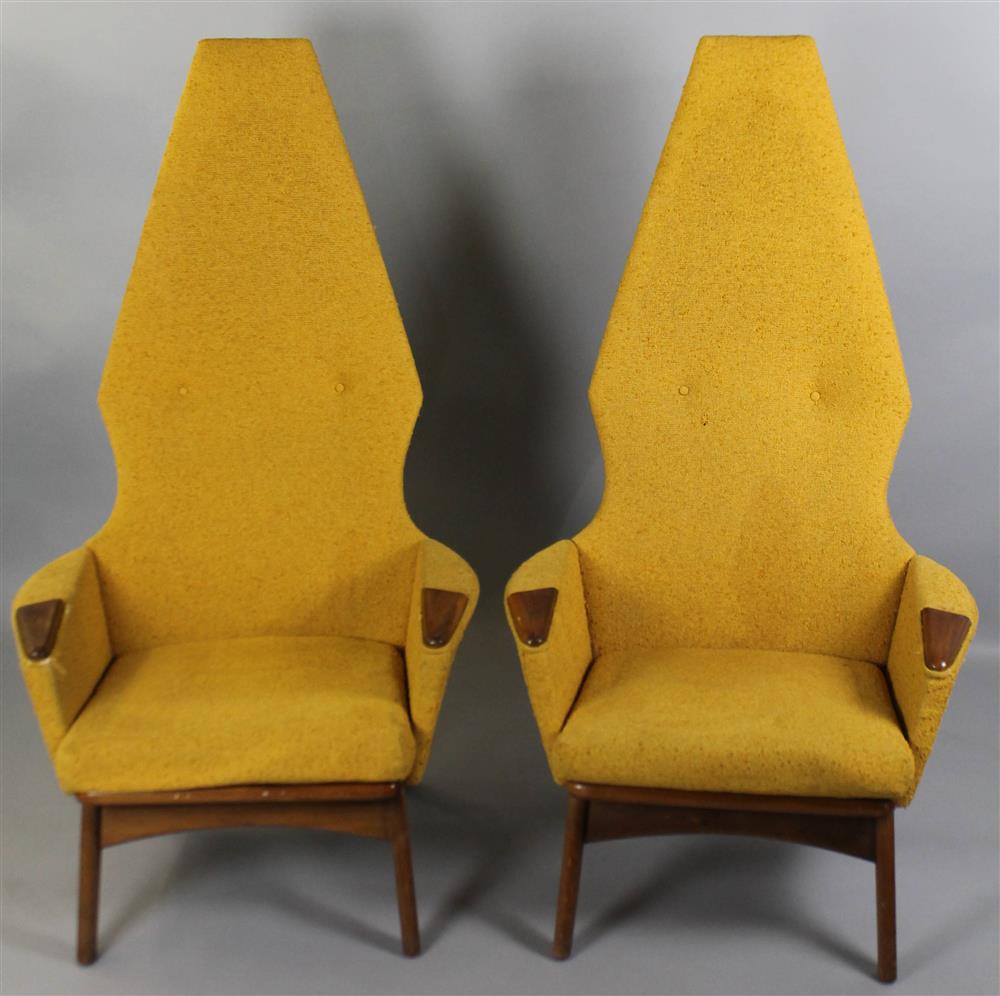 Appraisal: PAIR OF ADRIAN PEARSALL FOR CRAFT ASSOCIATES TALL BACK LOUNGE