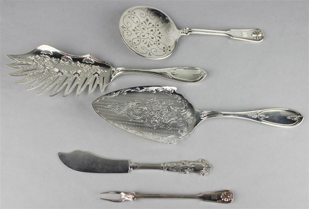 Appraisal: TIFFANY CO SILVER TOMATO SERVER AND A TWO-TINED BUTTER PICK