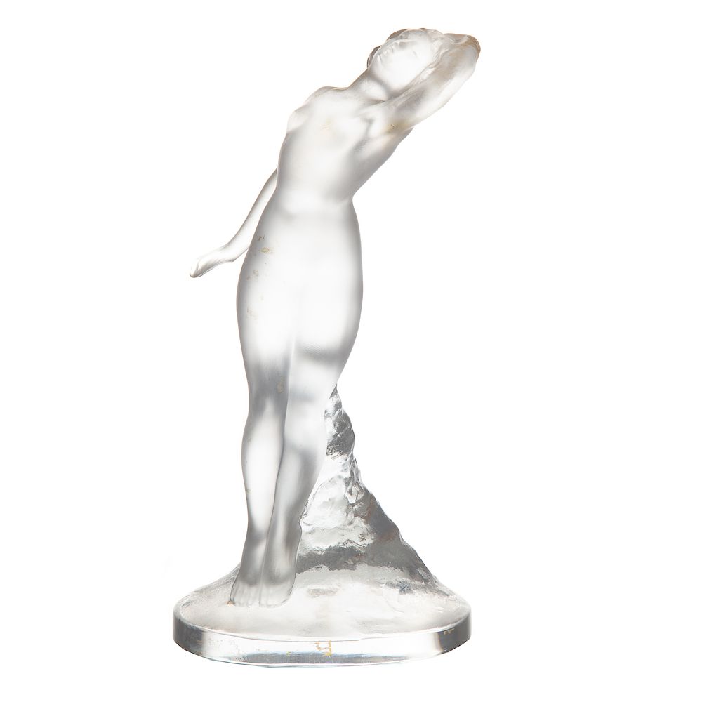 Appraisal: Lalique Partially Frosted Crystal Venus inscribed Lalique France in H