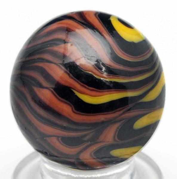 Appraisal: Christensen Agate Tri-Color Flame Marble Very busy flame marble in