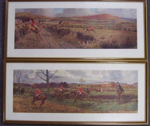 Appraisal: F A StewartThe Chiddingfold Hunta pair of artist's proof lithographs