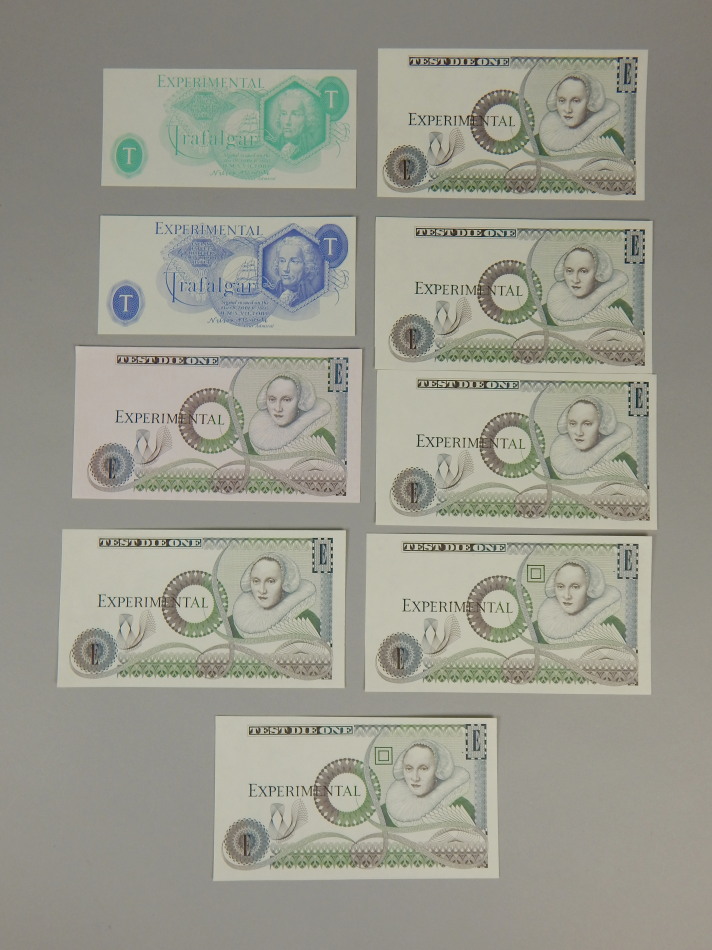 Appraisal: A collection of experimental bank notes to include two made