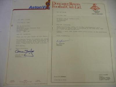 Appraisal: A typed letter signed by Billy Bremner manager Doncaster Rovers