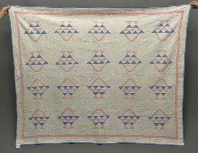 Appraisal: C basket quilt '' x '' Documented through the New