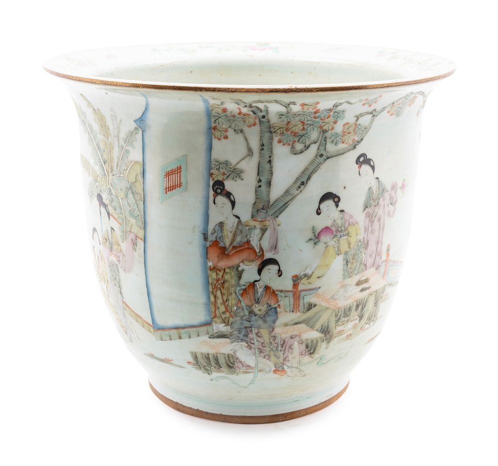 Appraisal: A Chinese Qianjiang Porcelain Cachepot Height height in cm A