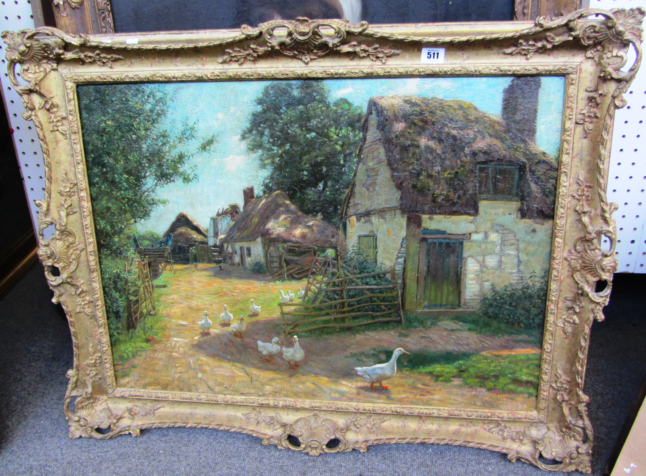 Appraisal: Richard Henry Brock fl - An Excursion oil on canvas