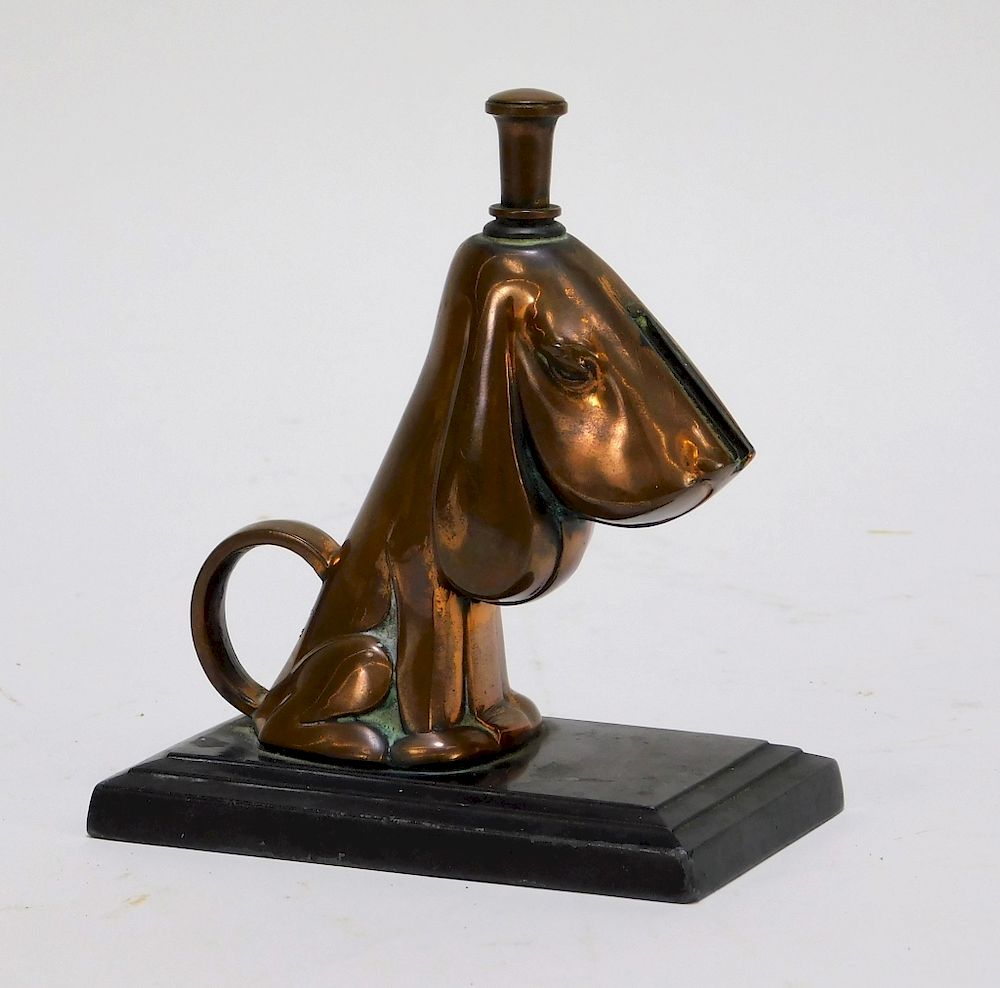 Appraisal: Ronson AMW Art Deco Hound Dog Lighter Strike New Jersey