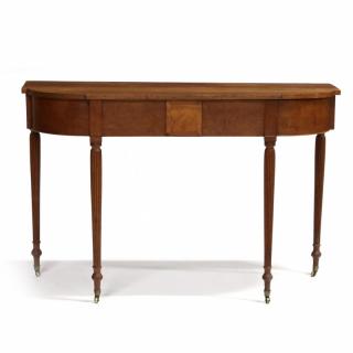 Appraisal: Sheraton Console Table early th century cherry with mahogany veneers