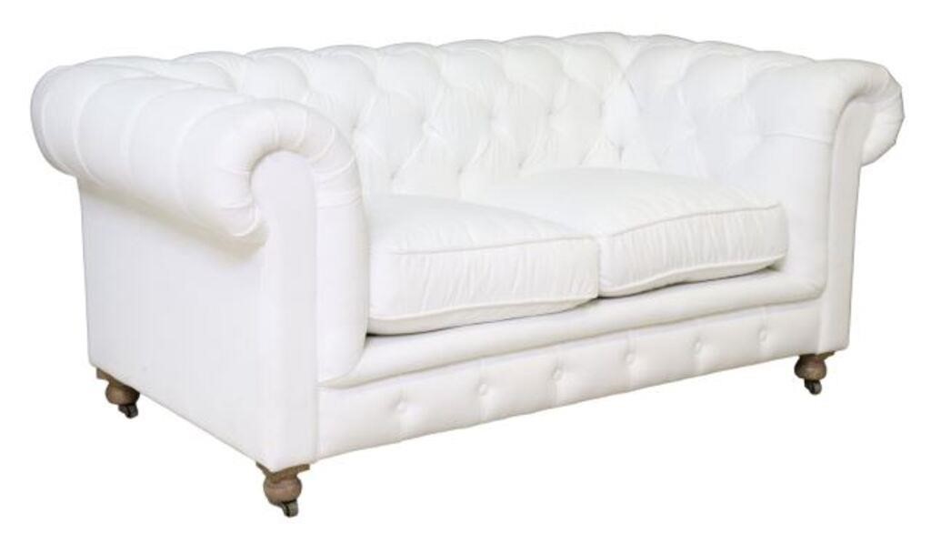 Appraisal: Contemporary Kensington Chesterfield two-seat sofa Timothy Oulton for Restoration Hardware