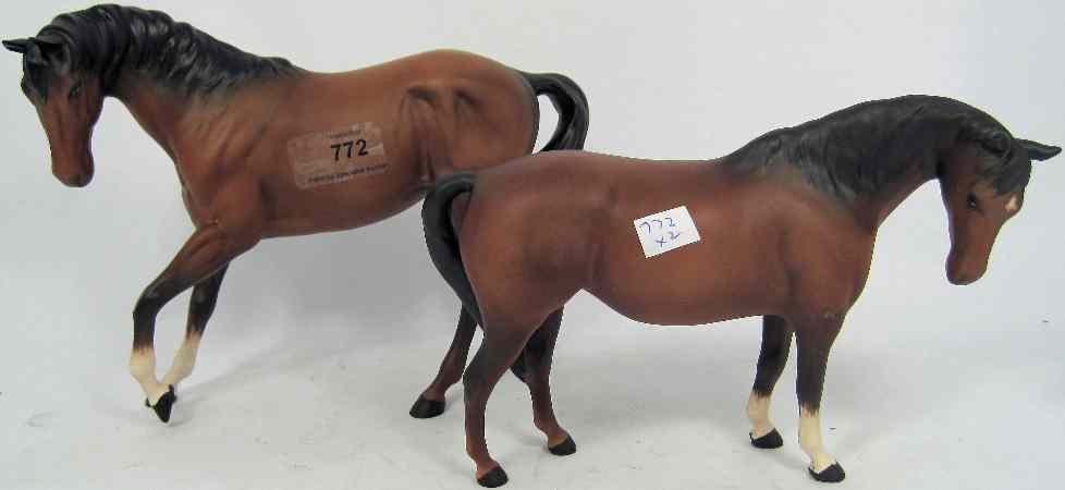 Appraisal: Beswick Brown Horses Mare Facing Right chip to ear and