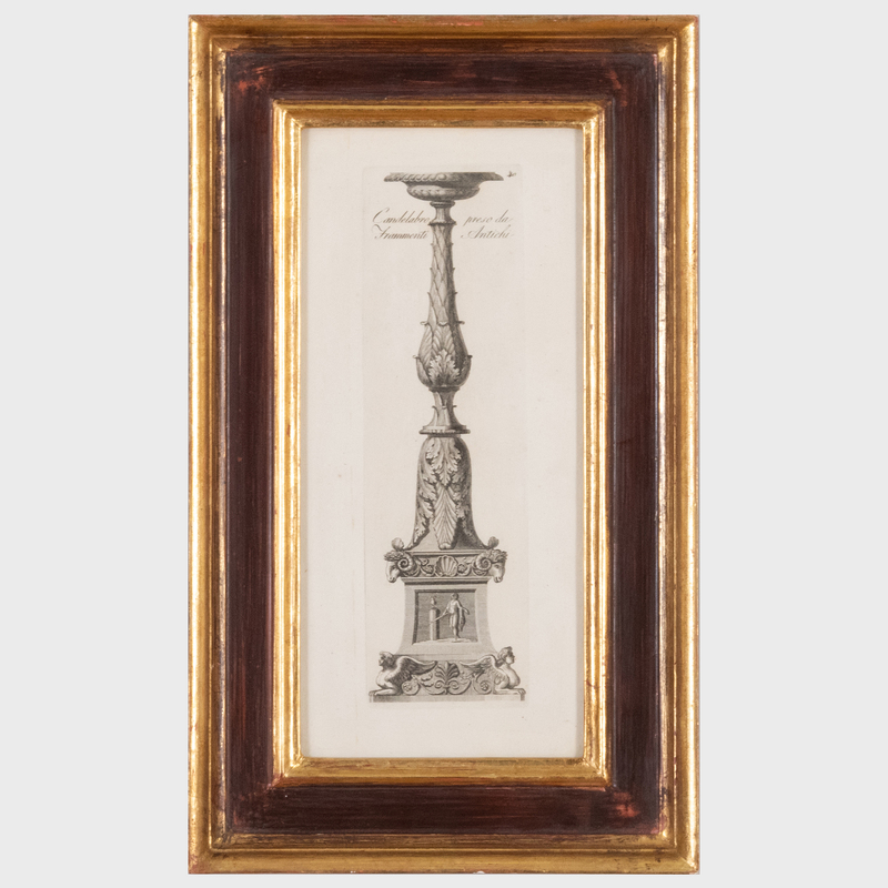 Appraisal: Carlo Antonini Candelabra from Manuale di Varj Ornamenti Componenti la