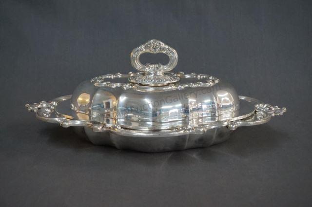 Appraisal: Reed Barton Victorian Silverplate Vegetable Dish Reed and Barton pattern