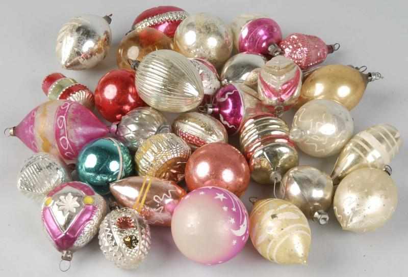 Appraisal: Lot of Glass Christmas Ornaments Description Includes various forms Condition