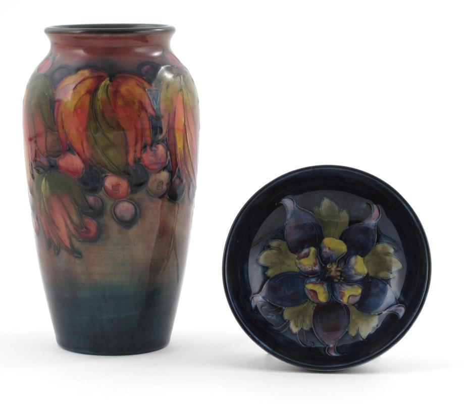 Appraisal: Flambe Leaf and Berry a Moorcroft Pottery vase