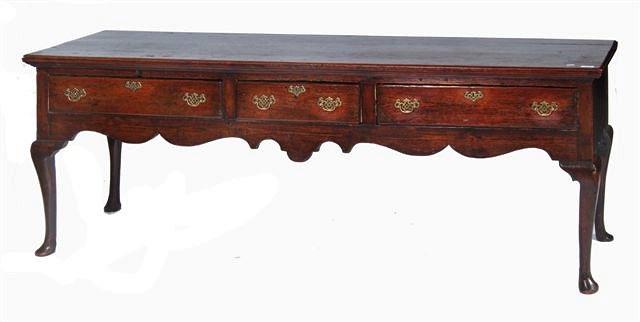 Appraisal: AN TH CENTURY PINE AND OAK DRESSER with rectangular top