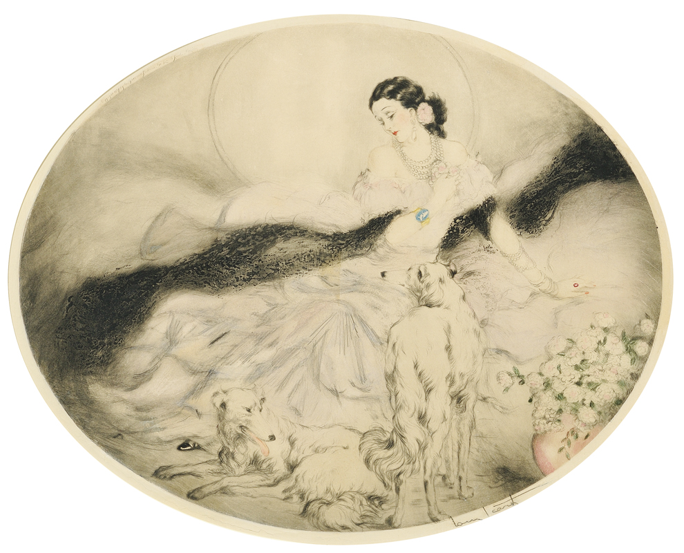 Appraisal: Louis Icart French - La dame aux camelias Holland et