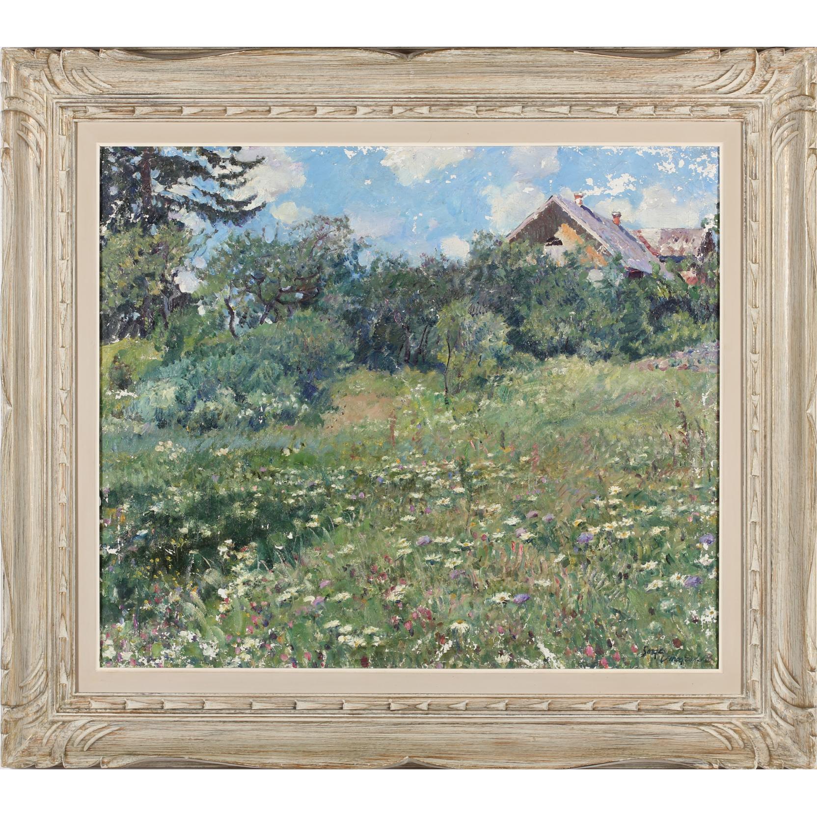 Appraisal: Sergei Vinogradov Russian - A Field of Flowers oil on