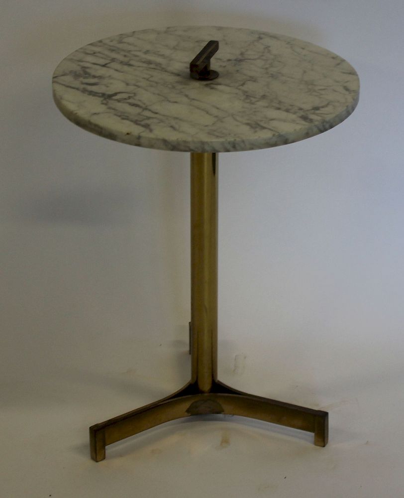 Appraisal: MIDCENTURY Parzinger Marble And Brass Table From a Long Island