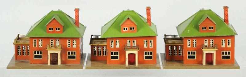 Appraisal: Lot of Tin Lionel Houses American Pre-war All are no