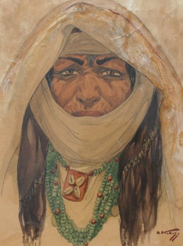 Appraisal: KLEISS Hans European th C Portrait of a Moroccan Maiden