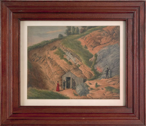 Appraisal: Augustus Kollner American - watercolor titled Outside of Crystal Cave