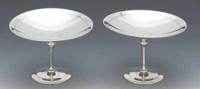 Appraisal: A Pair of Sterling Silver Tazzas by Tiffany Co Simple