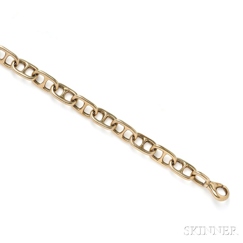 Appraisal: kt Gold Anchor Chain Bracelet A G A Correa Son