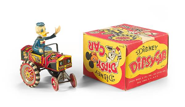 Appraisal: A Marx lithographed tin Disney Dipsy Car toy s the