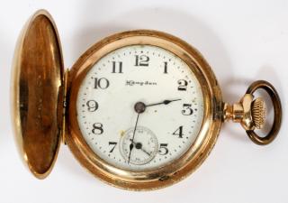 Appraisal: HAMPDEN KT YELLOW GOLD FILLED POCKET WATCH HAMPDEN KT YELLOW