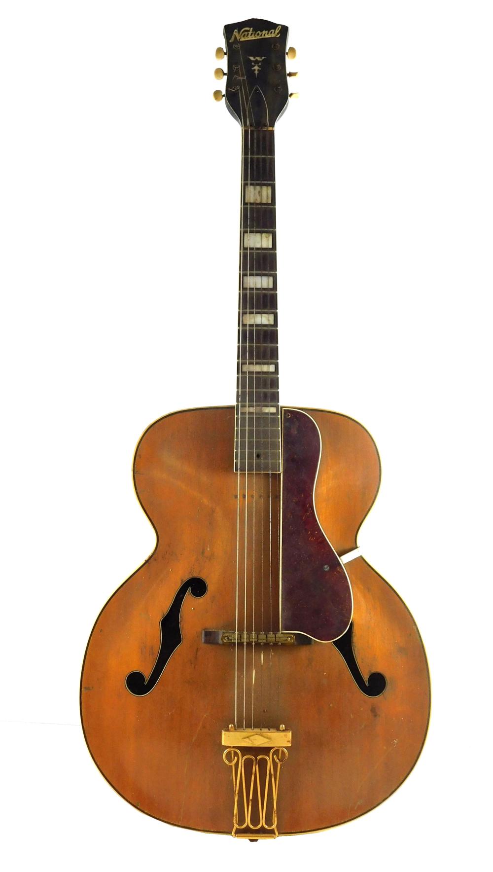 Appraisal: GUITAR National Archtop X f hole headstock x the National