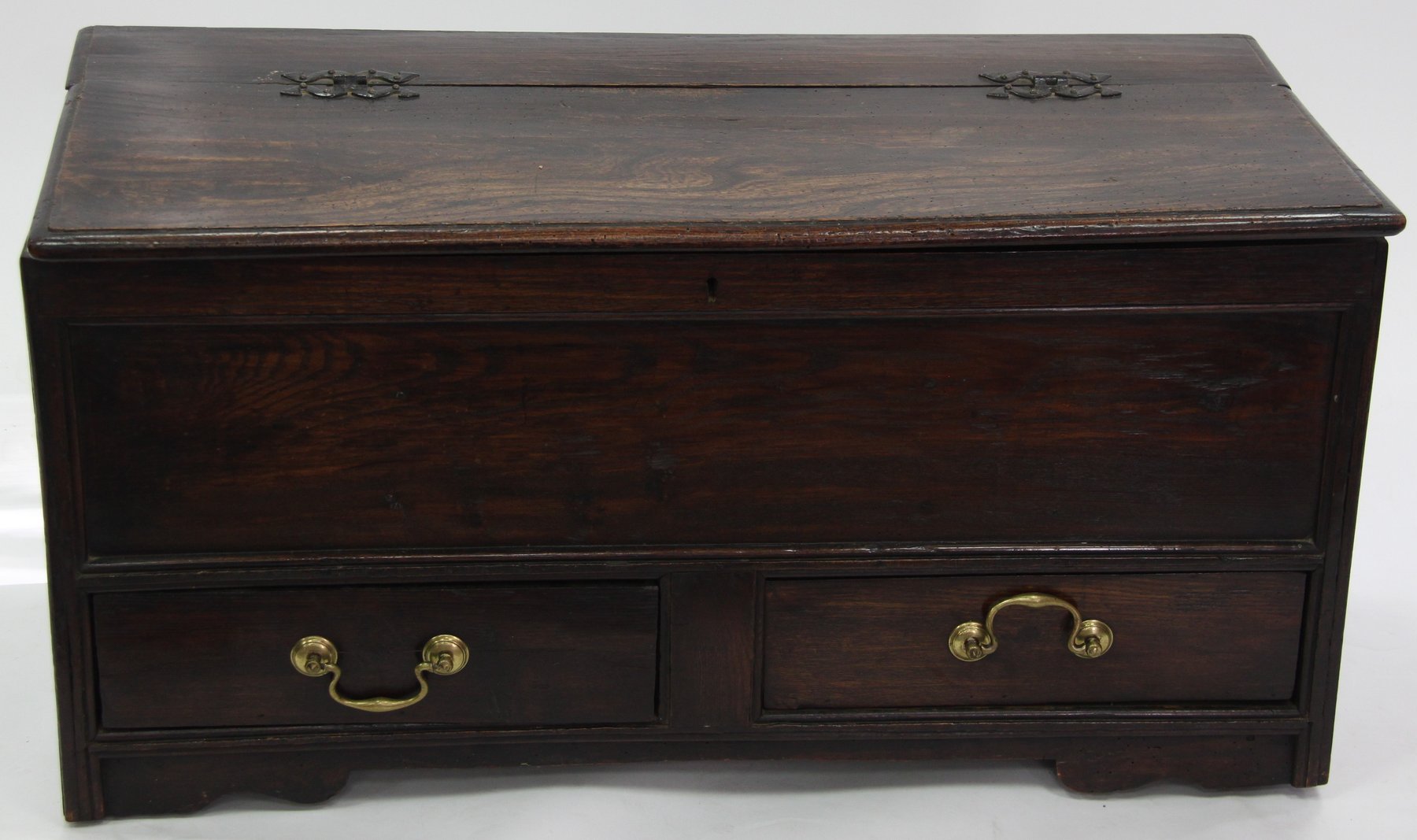 Appraisal: An elm chest fitted two drawers cm wide