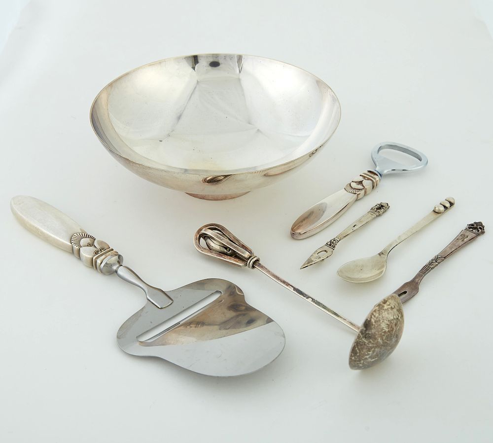 Appraisal: Group Pieces Sterling Silver Georg Jensen Group of seven pieces