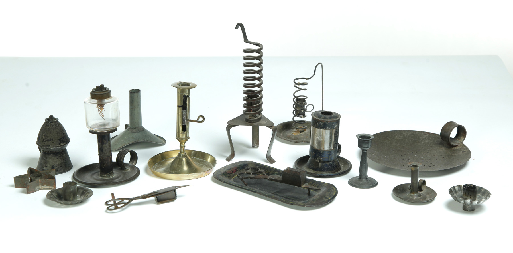 Appraisal: GROUP OF LIGHTING DEVICES American and European th century Includes