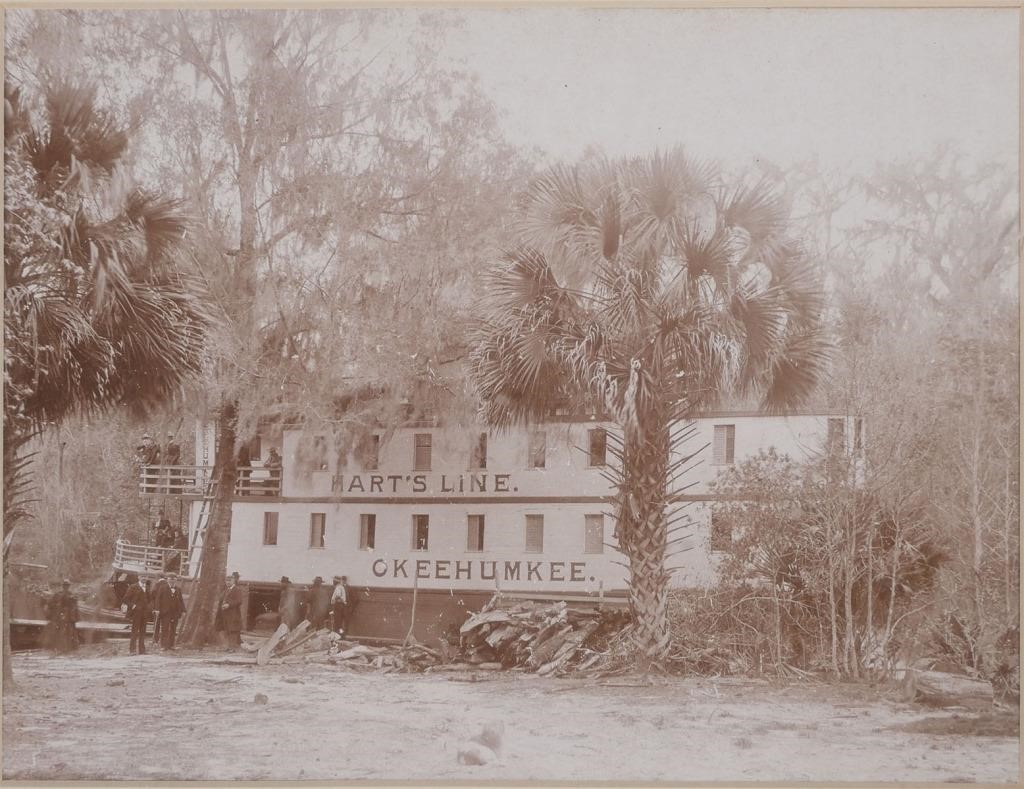 Appraisal: Ca photograph of the double-decker steamboat Okeehumkee part of the