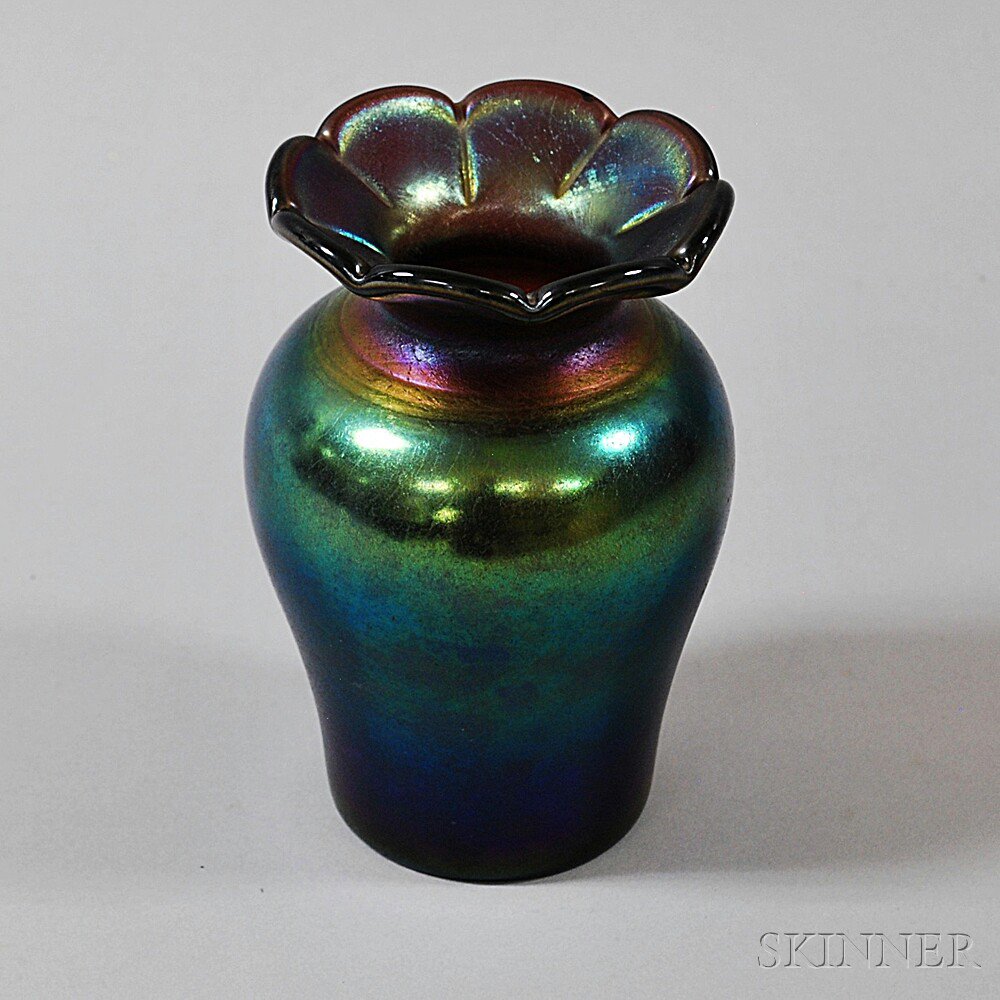 Appraisal: Imperial Iridescent Art Glass Vase th century the vase of