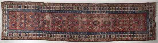 Appraisal: A Northwest Persian Wool Runner having repeating geometric decoration within