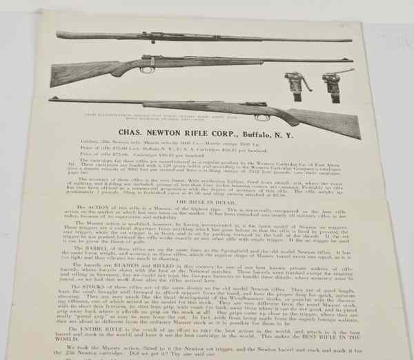 Appraisal: Chas Newton Rifle Corp Buffalo N Y Circular ca Condition