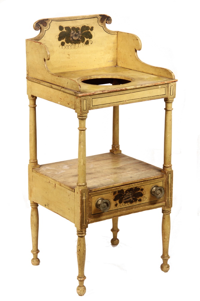 Appraisal: COUNTRY WASHSTAND - Early th c Maine Washstand in mustard