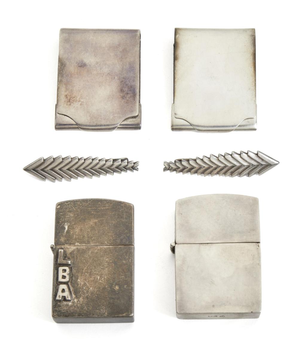 Appraisal: A group of Hector Aguilar silver accessories - and -