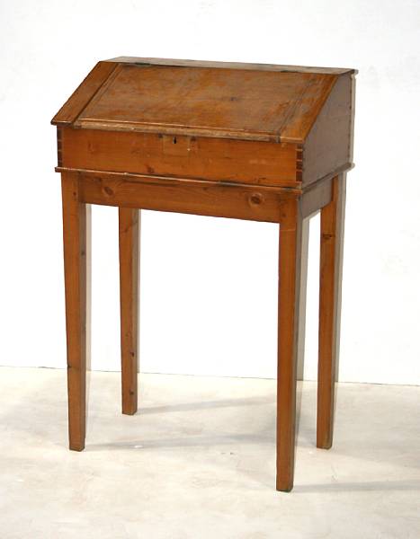 Appraisal: A stripped pine school master's desk height in width in